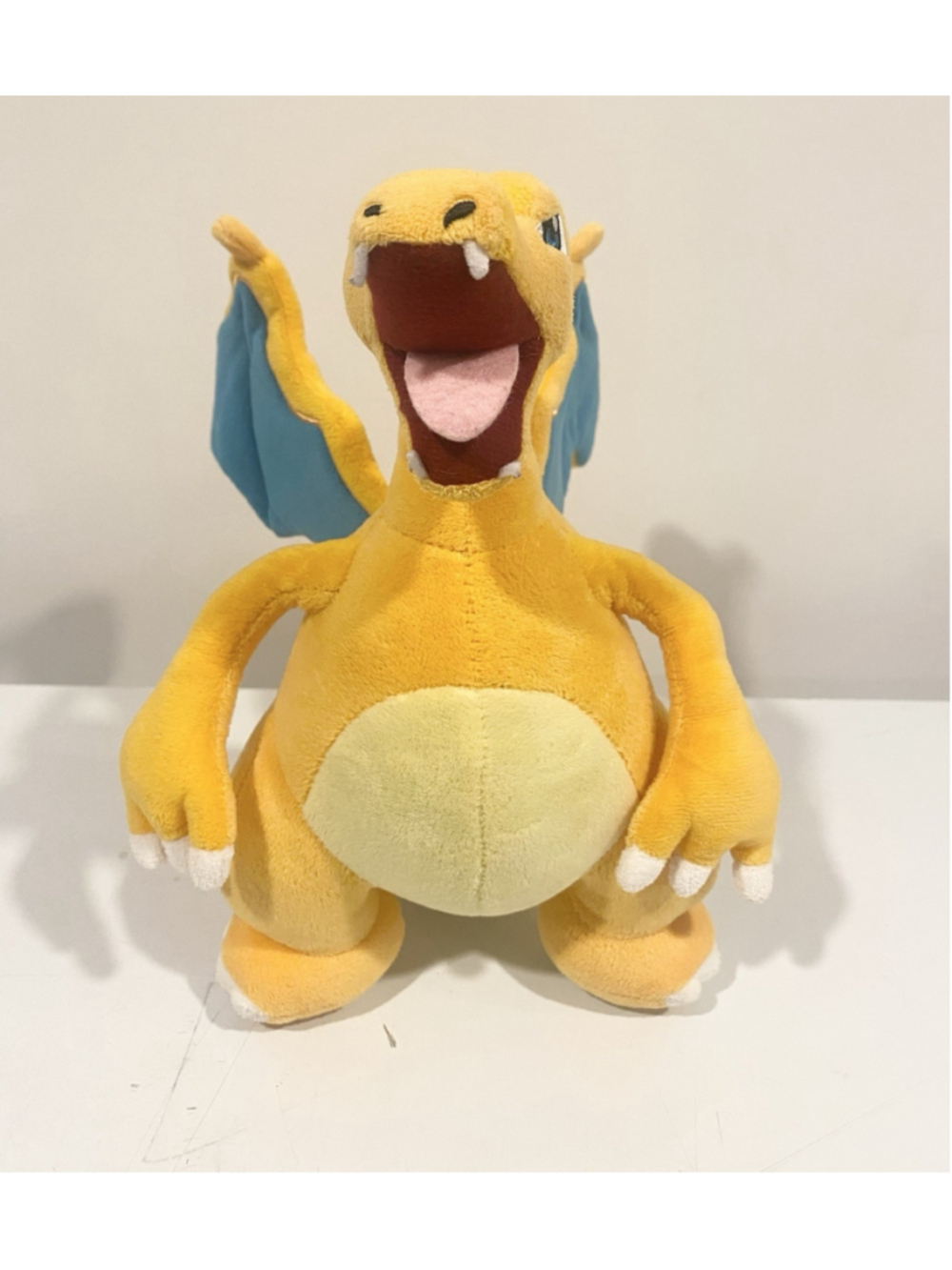 Pokemon Charizard Plush 3rd Round 14” Orange Dragon Blue Wings Flame Tail